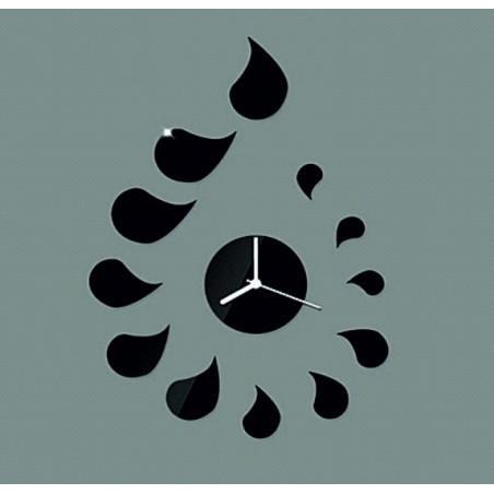 Nalepovacie nástenné hodiny kvapka DIY ROZMARIN