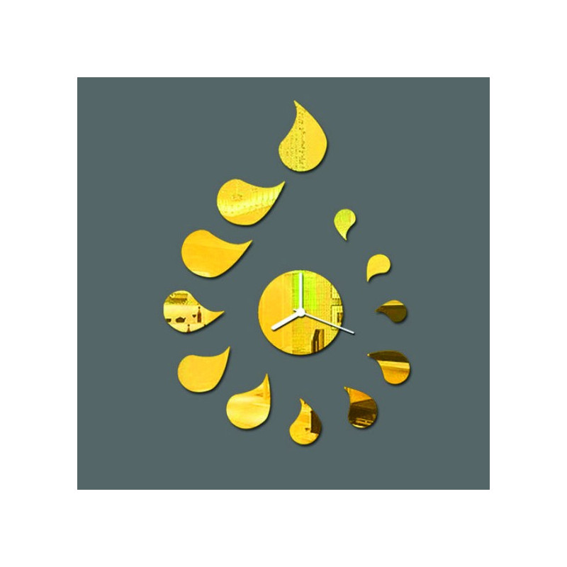 Nalepovacie nástenné hodiny kvapka DIY ROZMARIN