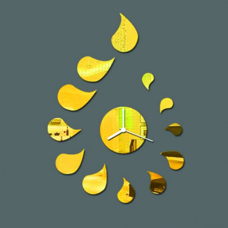 Nalepovacie nástenné hodiny kvapka DIY ROZMARIN