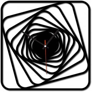 Sentop - MDF Moderné nástenné hodiny GARVI HD F015 i čierne 2