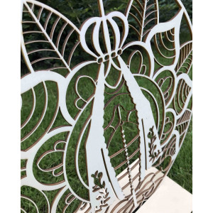 Drevený dekoratívny obraz na stenu s prírodným dizajnom 2