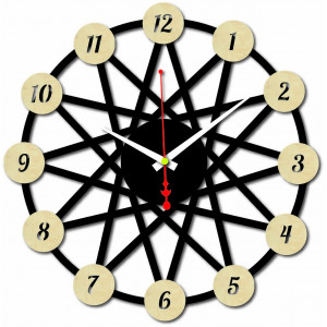 Sentop - Hodiny na stenu z preglejky farba prednej časti... 2