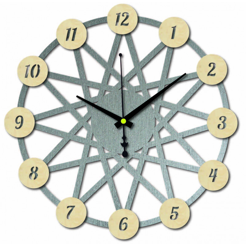 Sentop - Hodiny na stenu z preglejky farba...