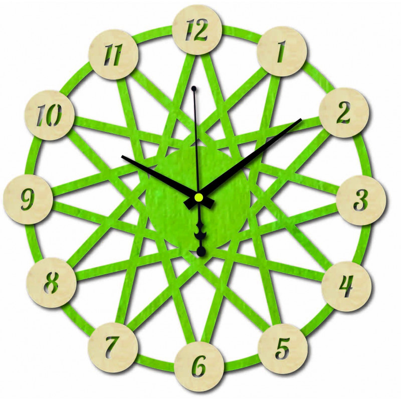Sentop - Hodiny na stenu z preglejky farba...