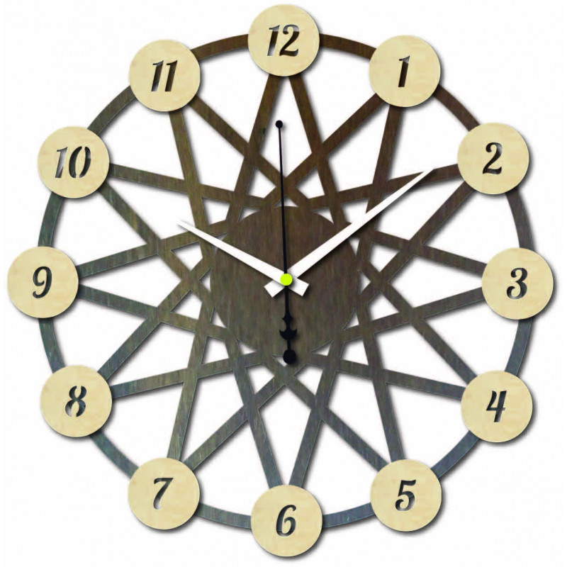 Sentop - Hodiny na stenu z preglejky farba...