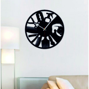 SENTOP - Modern wall clock for the OMARR salon and black...