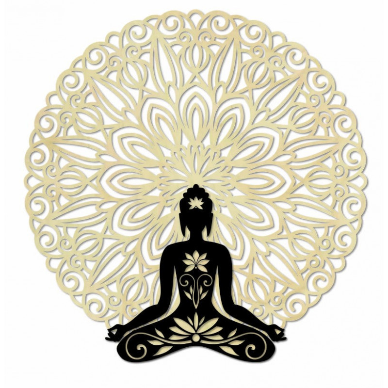 3D Obraz na stenu Buddha v mandale  50, 70, 90 cm