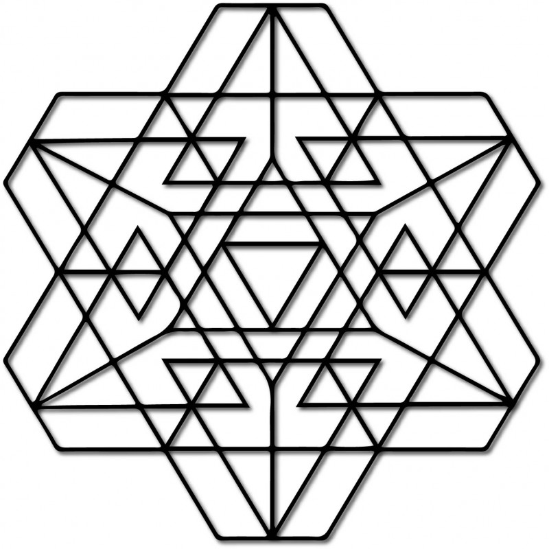 Stylesa Geometrický obraz na stenu z drevenej...