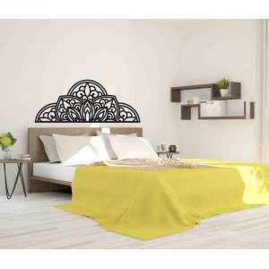 Drevený obraz na stenu polovičná mandala - BOHEMIA 2