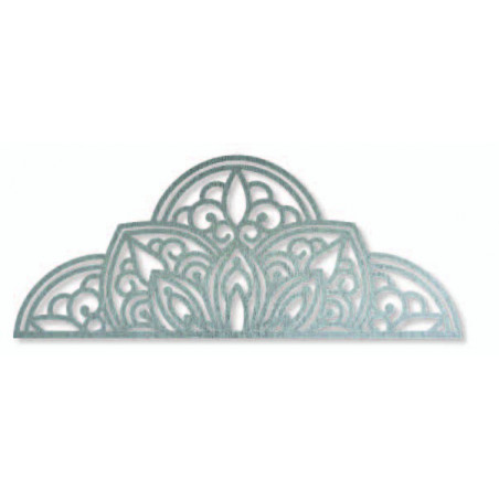 Drevený obraz na stenu polovičná mandala - BOHEMIA