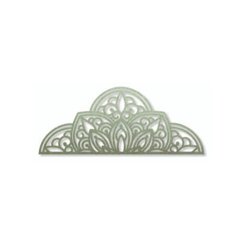 Drevený obraz na stenu polovičná mandala - BOHEMIA