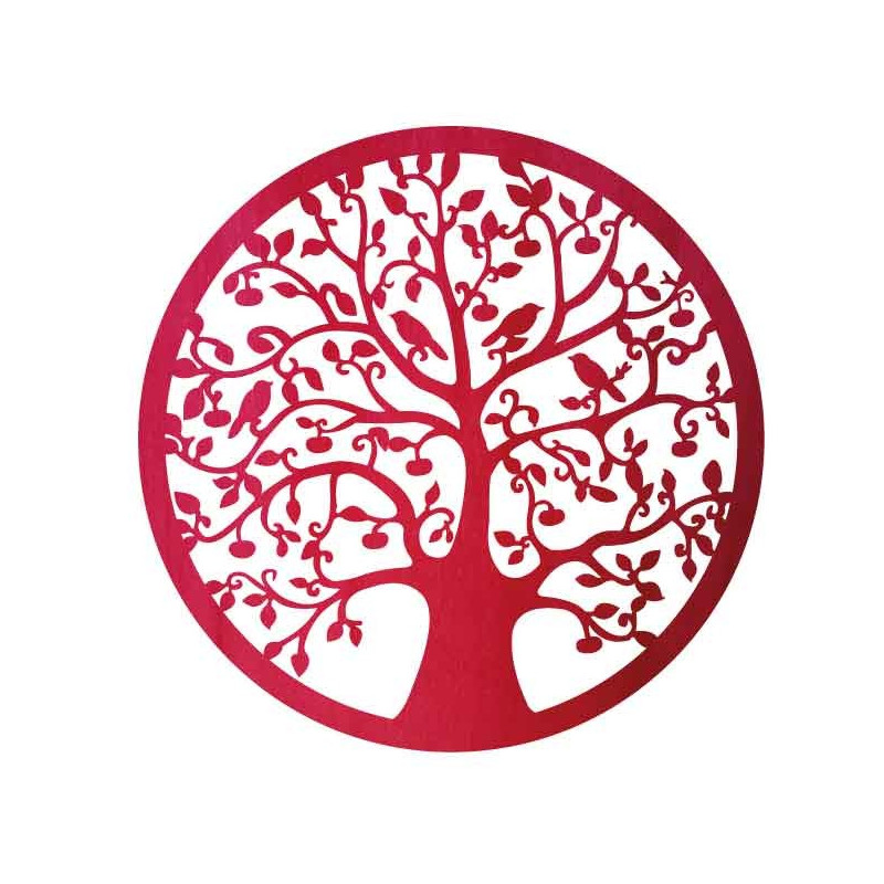 Drevený obraz so stromom a vtákmi - HOJNISŤ