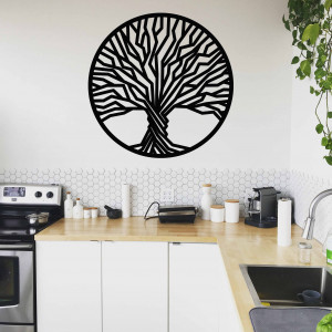 Stylesa - Wooden painting on a tree wall