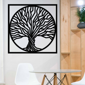 Sentop - Drevený obraz na stenu strom v ráme