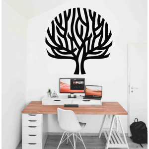 Stylesa - Modern wooden painting on a tree wall wind in the branches