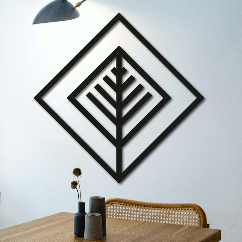 Moderný obraz na stenu - drevená dekorácia štvorec ATALY | SENTOP