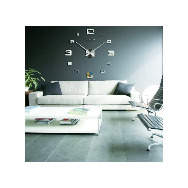 Nalepovacie nástenné hodiny zrkadlové  PROFI HODINY 3D