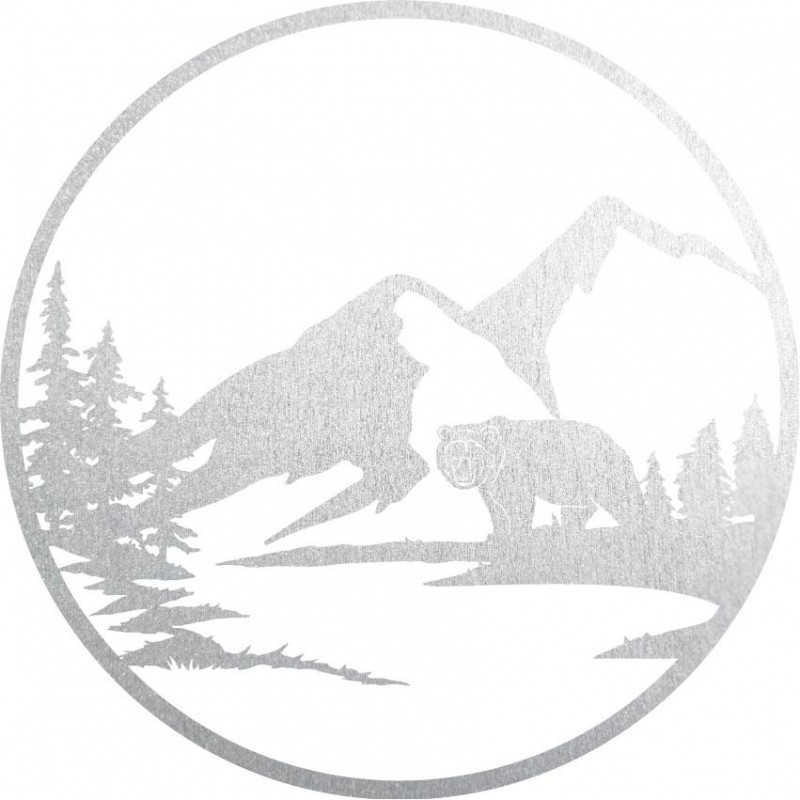 Drevený obraz na stenu silueta medveďa -...