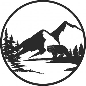 Obraz na stenu les a príroda s motívom medveďa 2