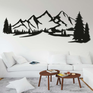 Wooden picture on the wall - MOUNTAINS MONTAS | SENTOP