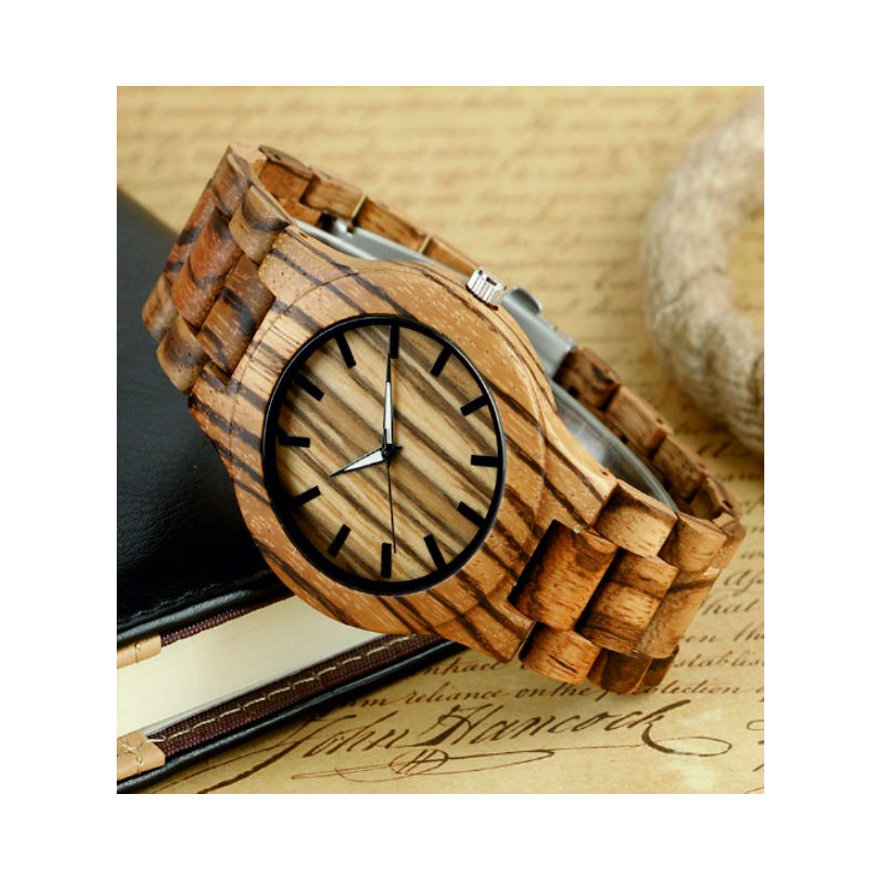 Wooden wristwatch from natural materials. Wooden watches for men and women.