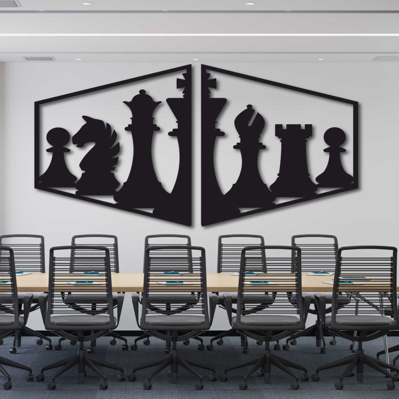 Elegantný obraz na stenu šachové figúrky - MIVAL | SENTOP