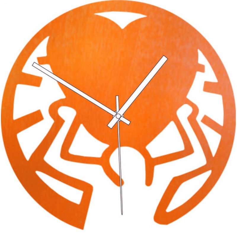 Drevené hodiny - láska na pleciach čierne aj...