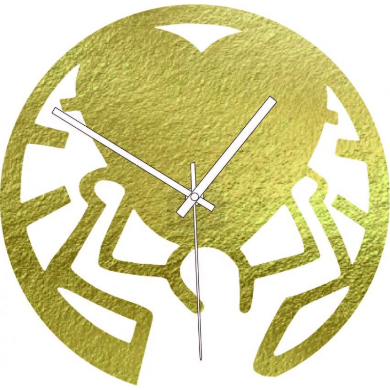 Drevené hodiny - láska na pleciach čierne aj...