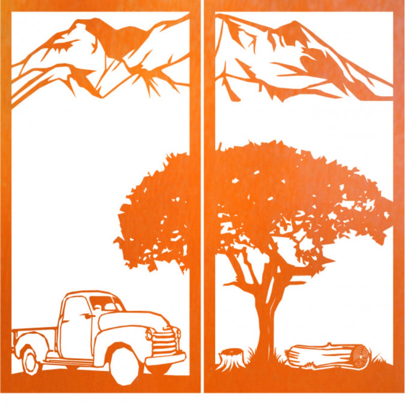 Vyrezávaný dvojdielny obraz na stenu príroda -...