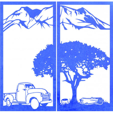 Vyrezávaný dvojdielny obraz na stenu príroda - BULISA