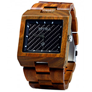 Drevené náramkové hodinky BEWELL vyrobené z prírodných materiálov. Hodinky pre muža aj ženu. 