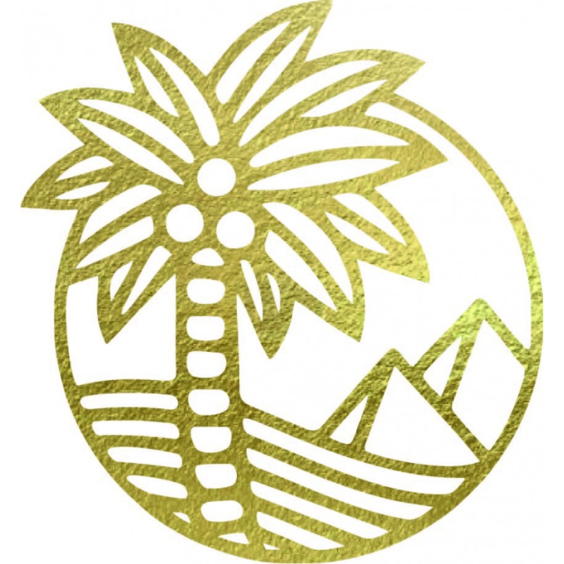 Drevený obraz na stenu palma na pláži - MALLAWI