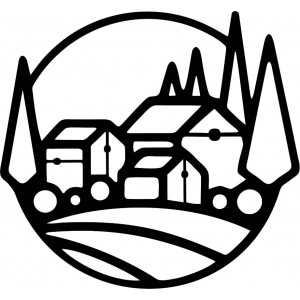 Drevený obraz na stenu domčeky - MOLDE 2