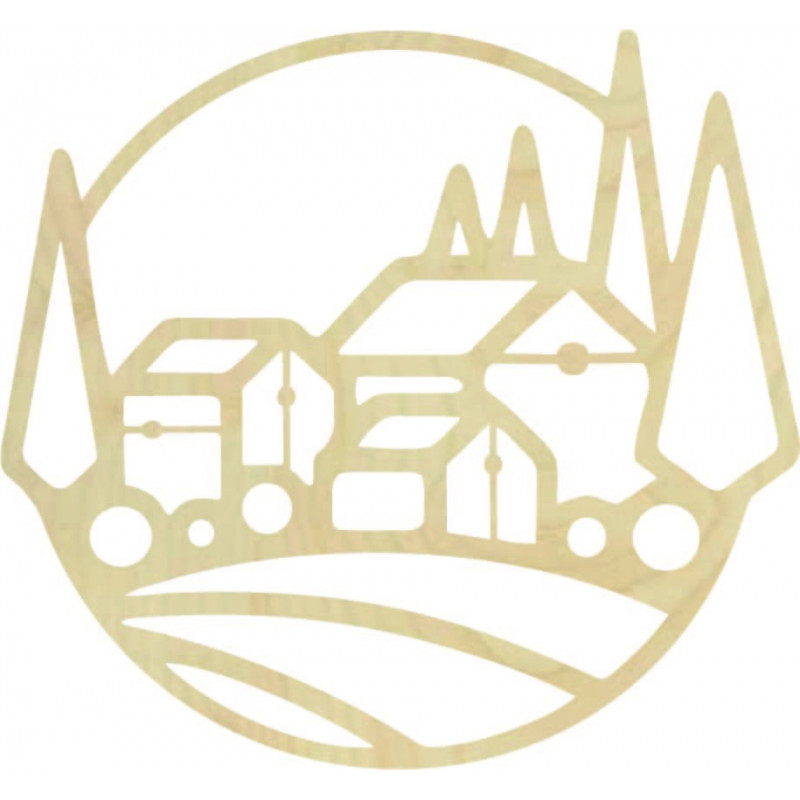 Drevený obraz na stenu domčeky - MOLDE