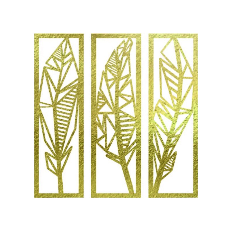 Moderný trojdielny obraz banánové listy - MUSACEAE