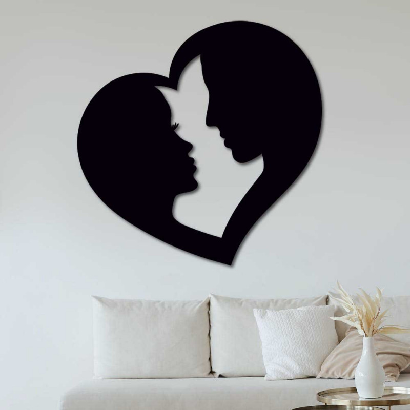 Romantický obraz na stenu pár v srdci -  LOVE YOU | SENTOP