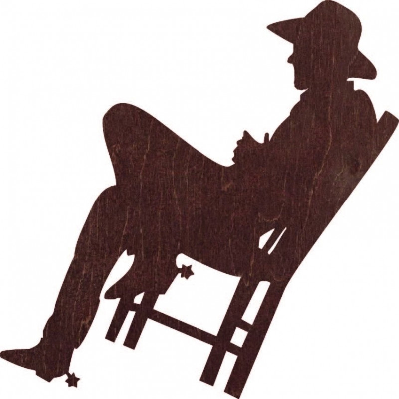 Elegantný drevený obraz na stenu -  KOVBOJ |...