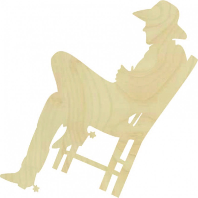 Elegantný drevený obraz na stenu -  KOVBOJ |...