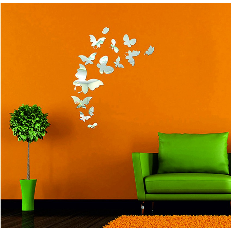 Dekoračné zrkadlá. Zrkadlové samolepky na stenu, ako obraz alebo dekorácia, 3D acryl nálepka