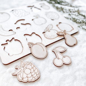 Drevená montessori vkladačka pre deti - OVOCIE | SENTOP |... 2