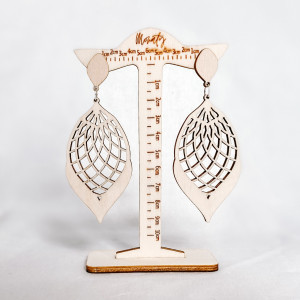 Drevené prírodné visiace náušnice MELLIFLUOUS | SENTOP N007 2