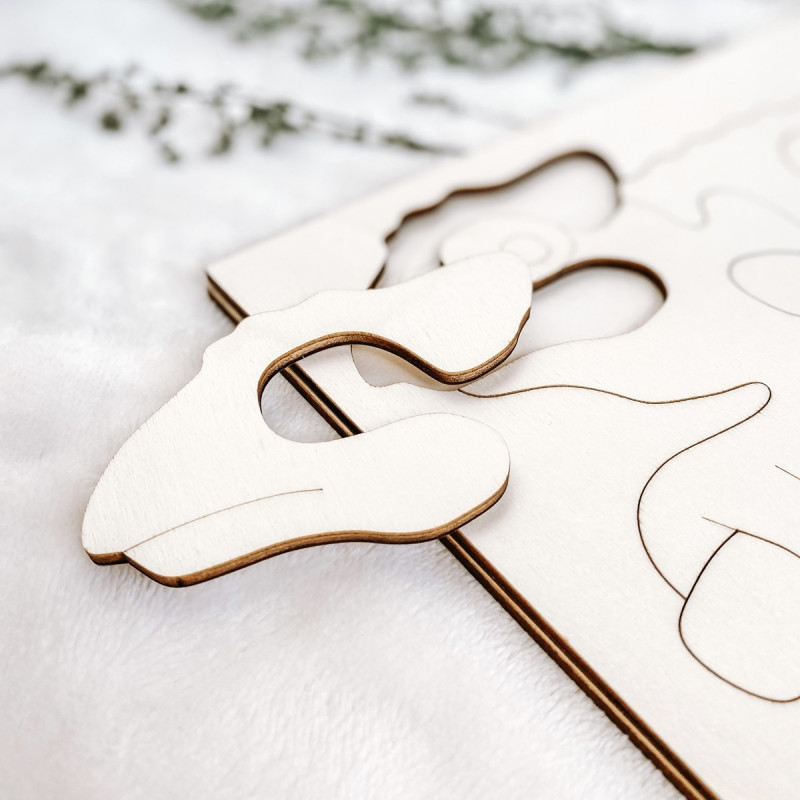 Drevená montessori vkladačka pre deti -...