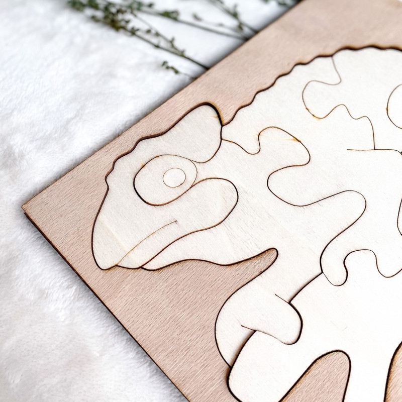 Dvojfarebná drevená montessori vkladačka pre...