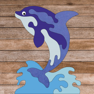 Drevená montessori zmyslová pomôcka - Delfín | SENTOP... 2