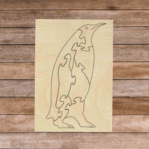 Drevené montessori edukačné puzzle - Tučniak | SENTOP... 2