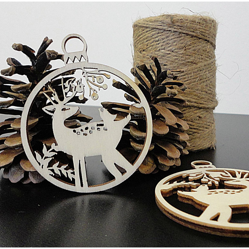 Jelenček vianočná ozdoba z dreva, rozmer: 79x90...