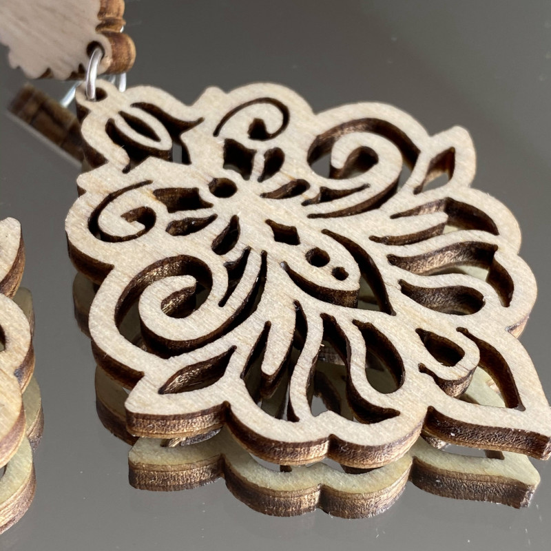 Monaty náušnice z dreva Silente | SENTOP N009