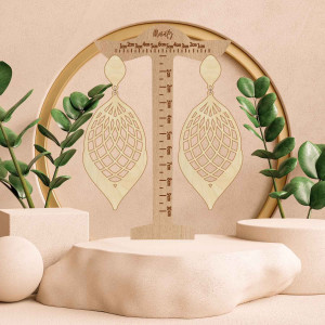 Wooden natural hanging earrings MELLIFLUOUS - MONATY |...