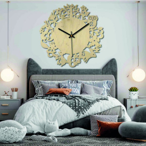 Hodiny z dreva - Lesné zvieratá - Čierne aj farebné |... 2