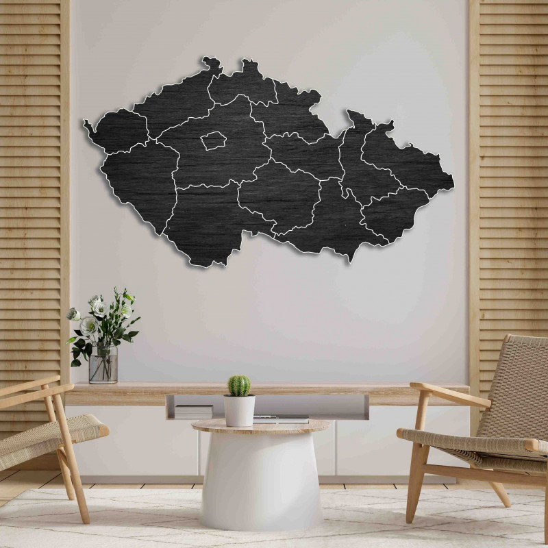 Puzzle drevená nástenná mapa Česká republika